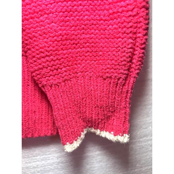 J.CREW Women's Bright Pink Knit Pullover Long Sleeve Sweater Size L Casual - Picture 4 of 5